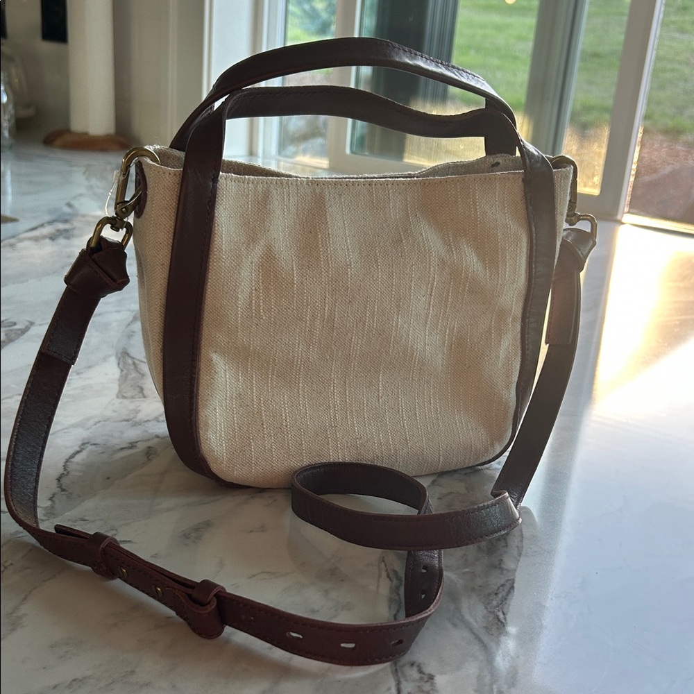 MADEWELL brand new linen & leather bag.